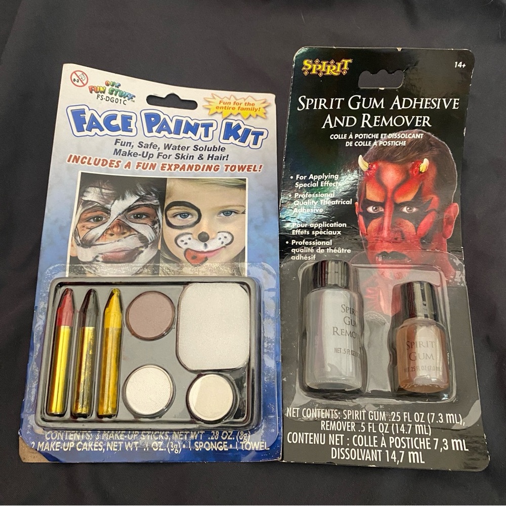 Kits, Bundle of Face Paint w/Spirit Gum Adhesive and Remover
